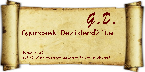 Gyurcsek Dezideráta névjegykártya